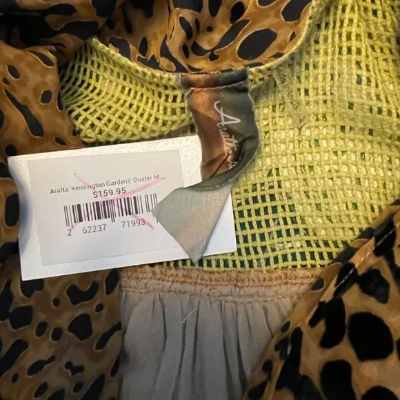 Aratta Kensington Garden Duster-stunning details! Sz M NWT - Picture 8 of 8